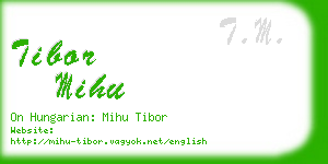 tibor mihu business card